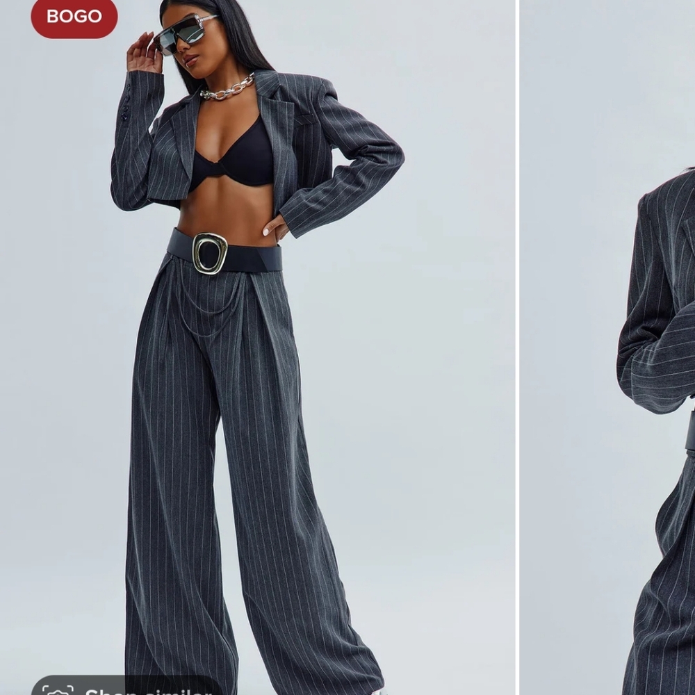 Fashion Nova Pinstript Pant Suit
